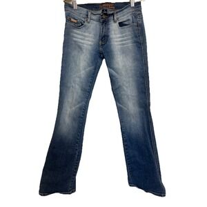 Vintage SOUTHPOLE JEANS Y2K Womens Size 3 Flare Jeans Blue Denim Pocket